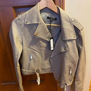 Romeo & Juliet Faux Vegan/Leather Moto Jacket NWT